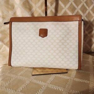 Authentic Celine Canvas Clutch